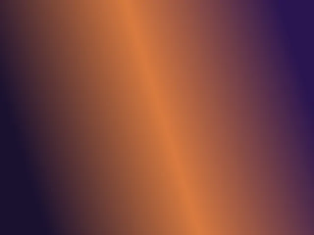 Fotografía de paisaje urbano en tonos naranja y morado al atardecer.